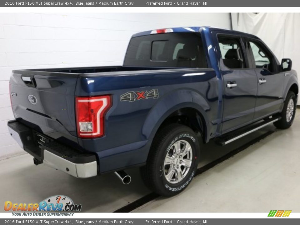 2016 Ford F150 XLT SuperCrew 4x4 Blue Jeans / Medium Earth Gray Photo #9