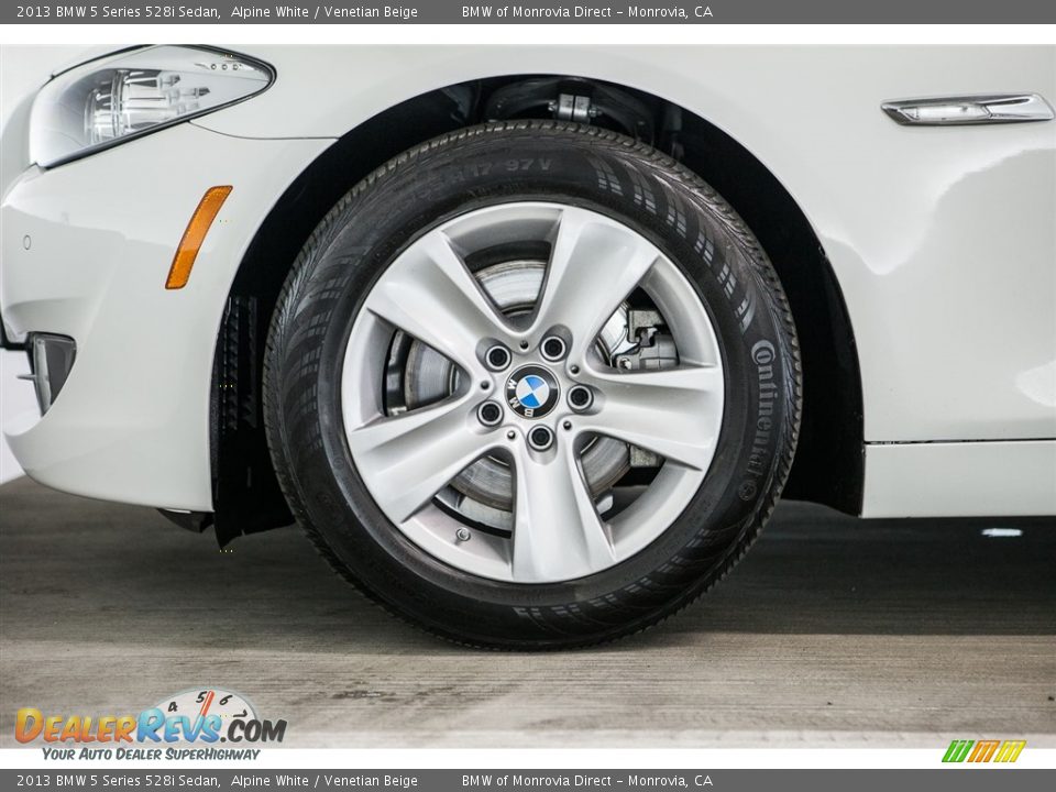 2013 BMW 5 Series 528i Sedan Alpine White / Venetian Beige Photo #8