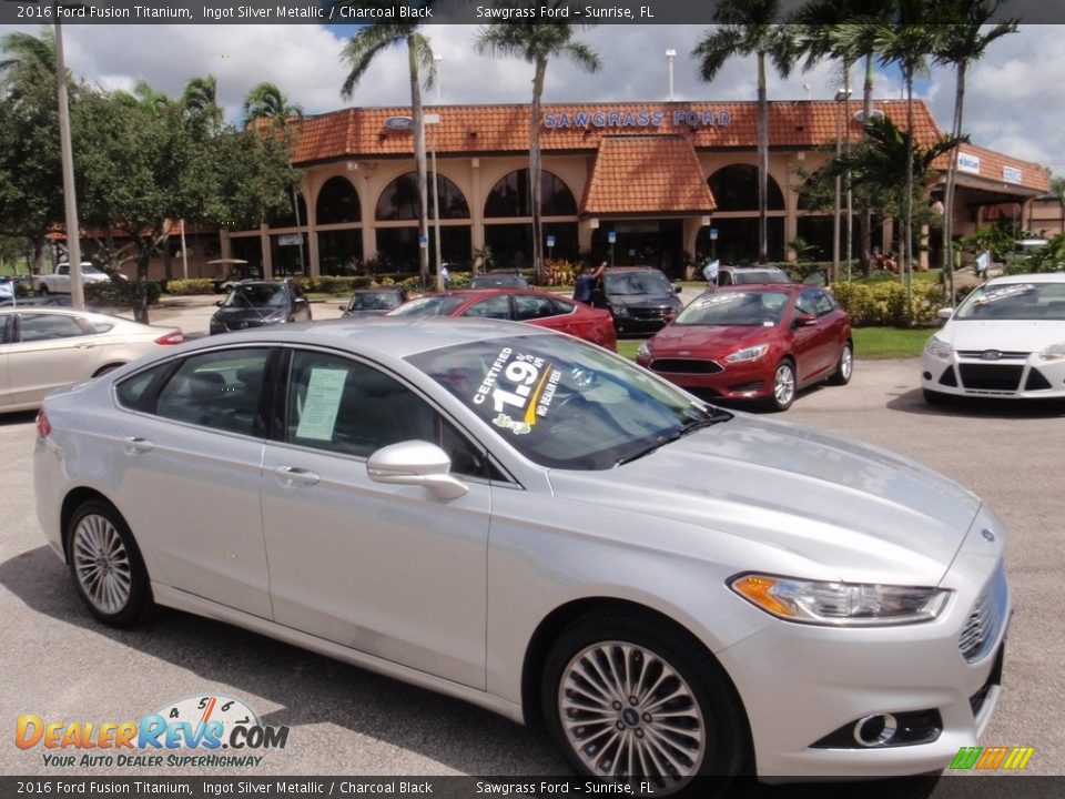 2016 Ford Fusion Titanium Ingot Silver Metallic / Charcoal Black Photo #1