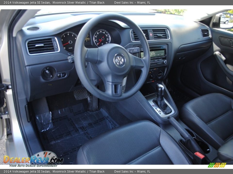 2014 Volkswagen Jetta SE Sedan Moonrock Silver Metallic / Titan Black Photo #16
