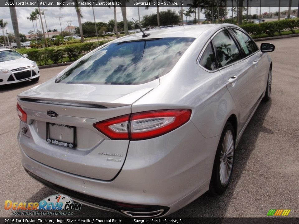 2016 Ford Fusion Titanium Ingot Silver Metallic / Charcoal Black Photo #6