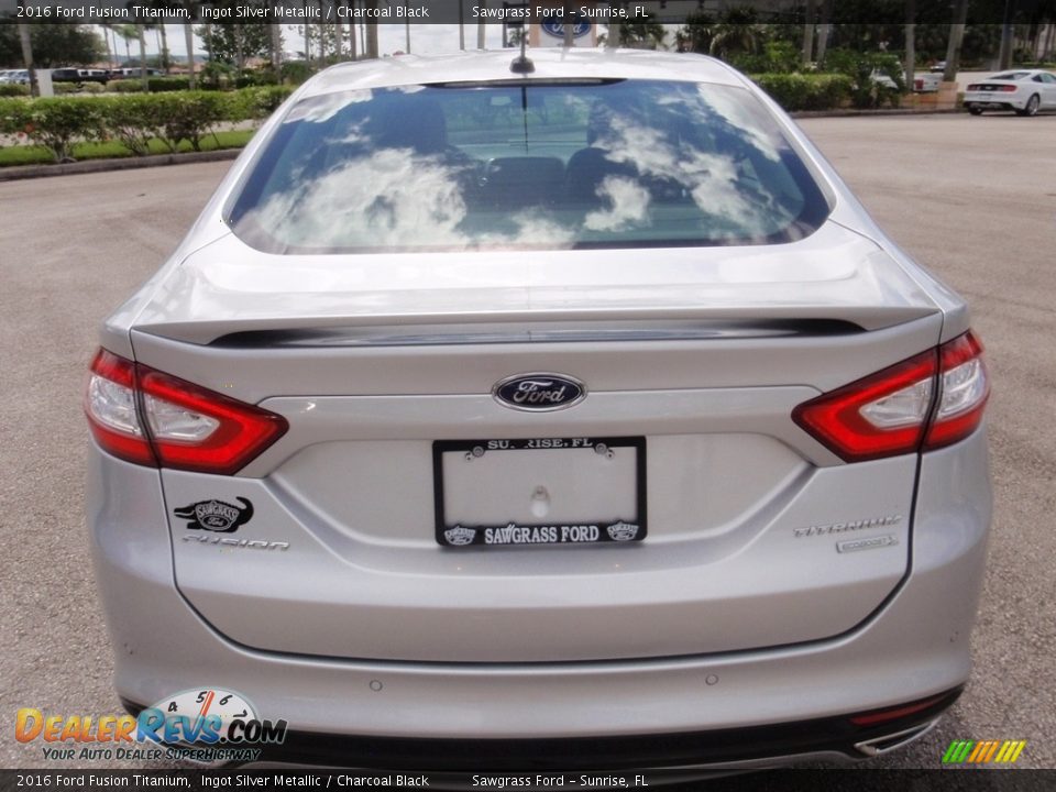 2016 Ford Fusion Titanium Ingot Silver Metallic / Charcoal Black Photo #7
