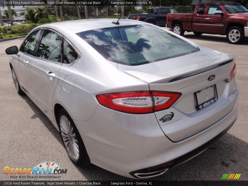 2016 Ford Fusion Titanium Ingot Silver Metallic / Charcoal Black Photo #9