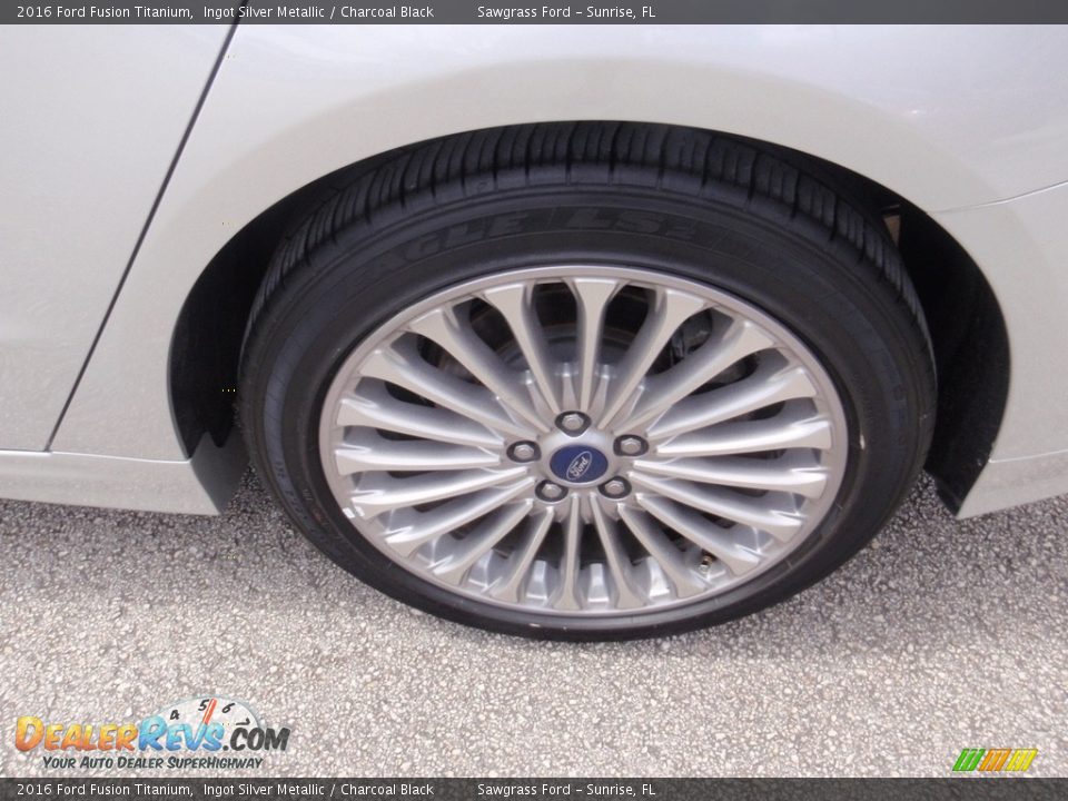 2016 Ford Fusion Titanium Ingot Silver Metallic / Charcoal Black Photo #10