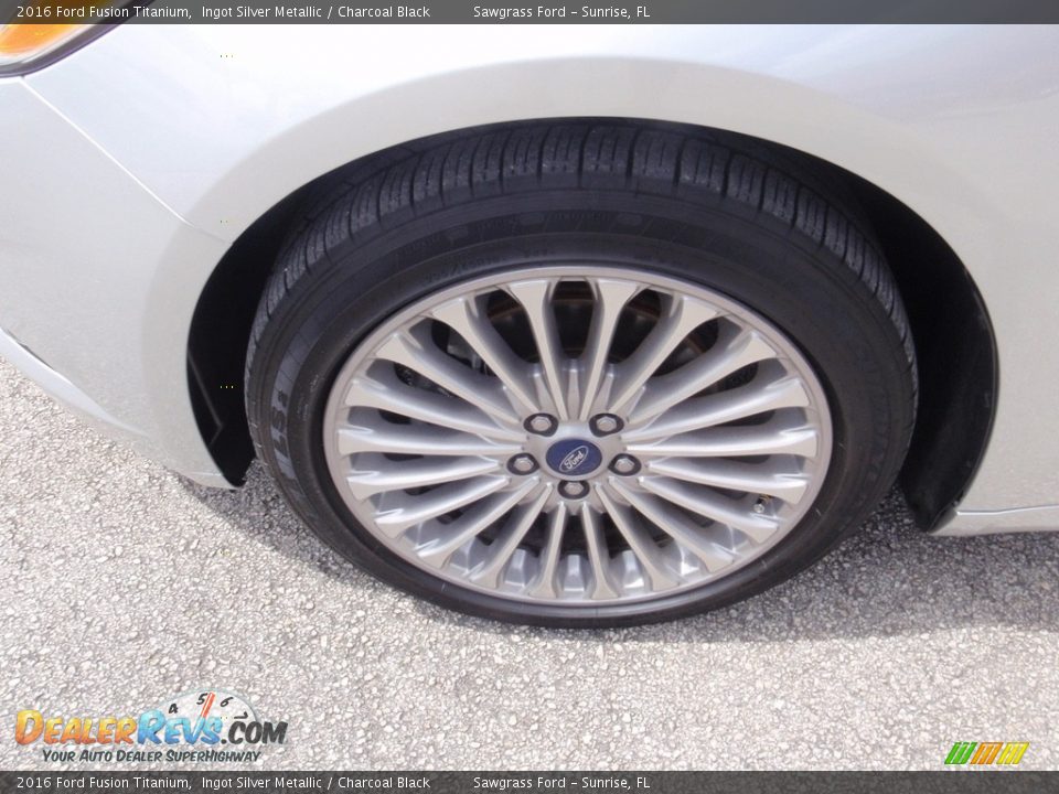2016 Ford Fusion Titanium Ingot Silver Metallic / Charcoal Black Photo #11