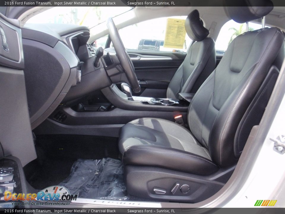 2016 Ford Fusion Titanium Ingot Silver Metallic / Charcoal Black Photo #18