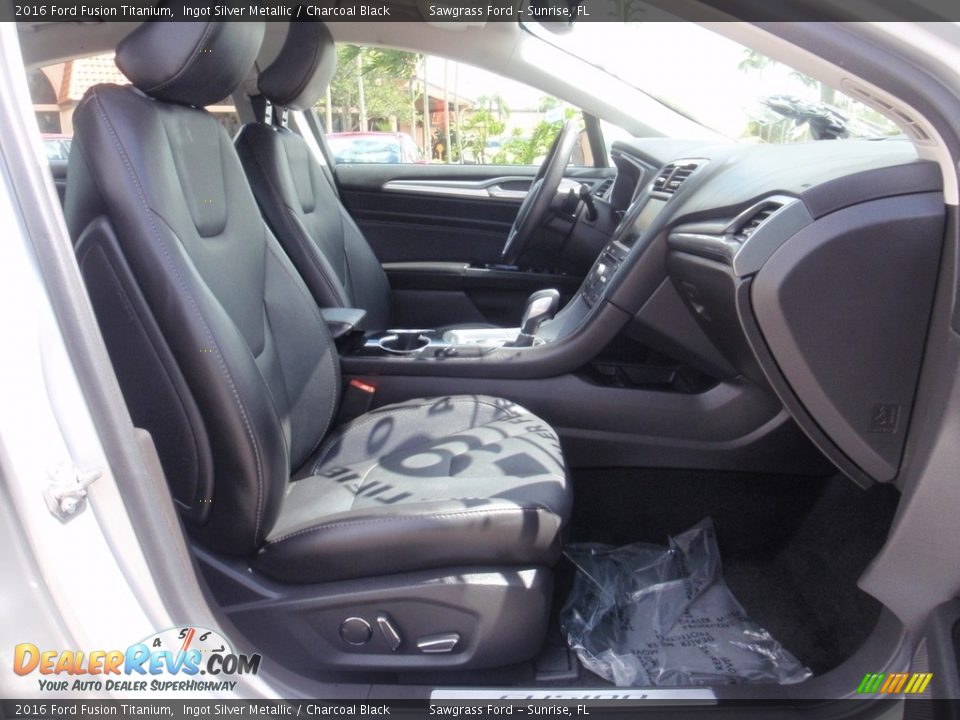 2016 Ford Fusion Titanium Ingot Silver Metallic / Charcoal Black Photo #20