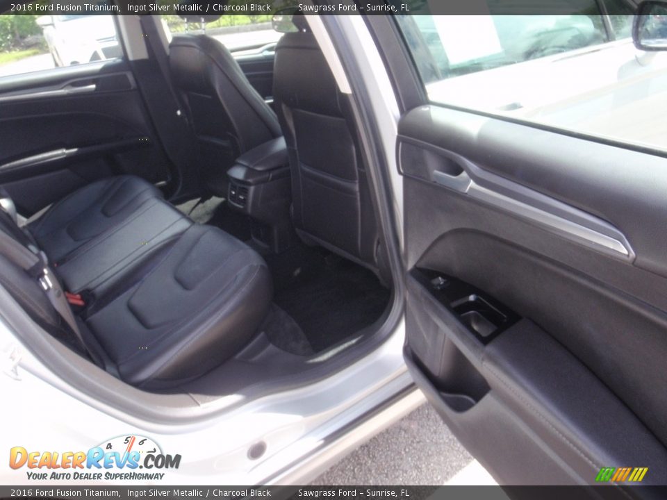 2016 Ford Fusion Titanium Ingot Silver Metallic / Charcoal Black Photo #21