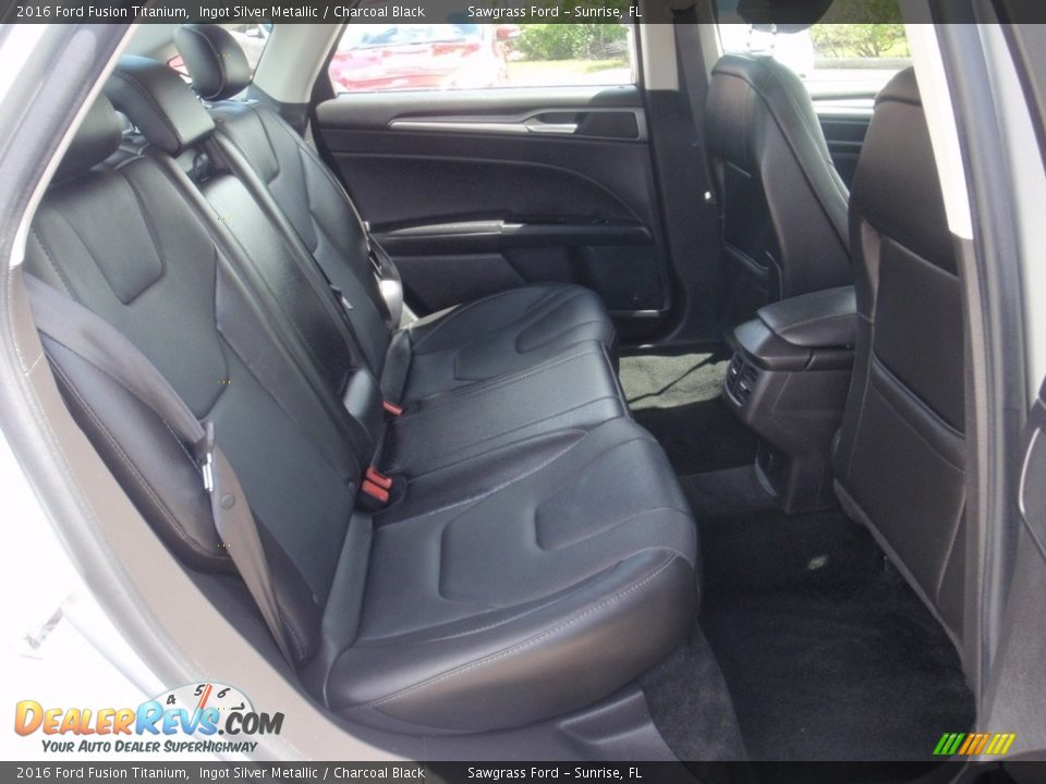 2016 Ford Fusion Titanium Ingot Silver Metallic / Charcoal Black Photo #22