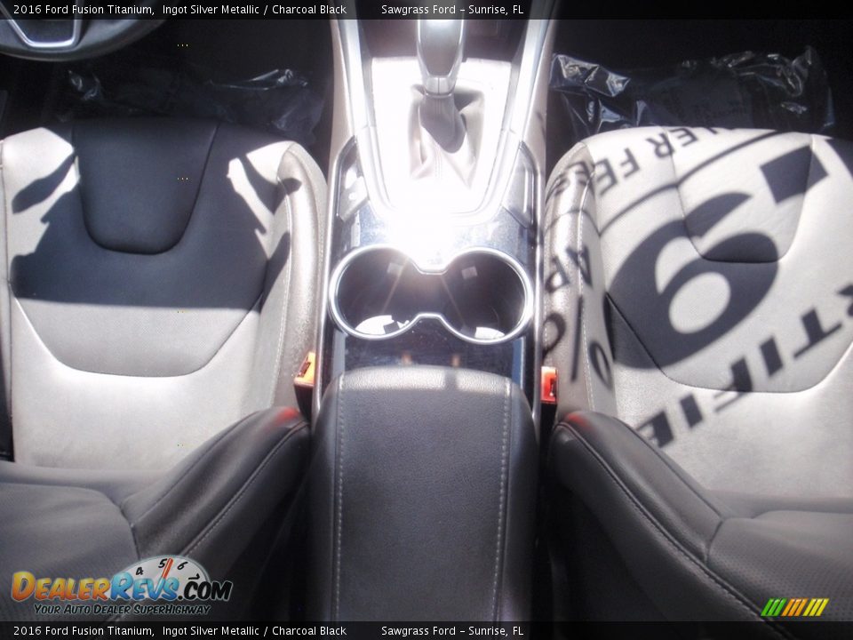 2016 Ford Fusion Titanium Ingot Silver Metallic / Charcoal Black Photo #26