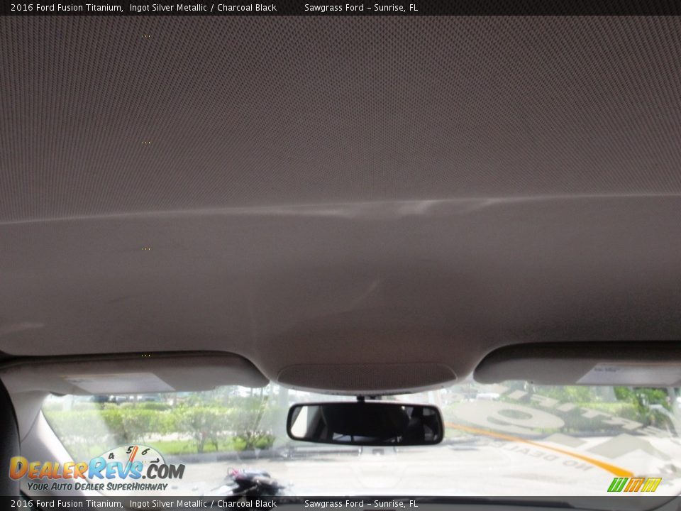 2016 Ford Fusion Titanium Ingot Silver Metallic / Charcoal Black Photo #28