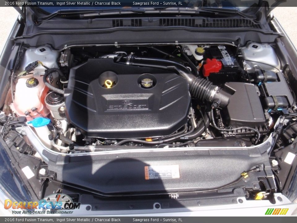 2016 Ford Fusion Titanium Ingot Silver Metallic / Charcoal Black Photo #29