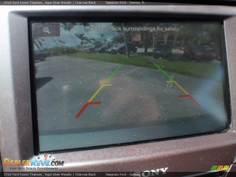 2016 Ford Fusion Titanium Ingot Silver Metallic / Charcoal Black Photo #34