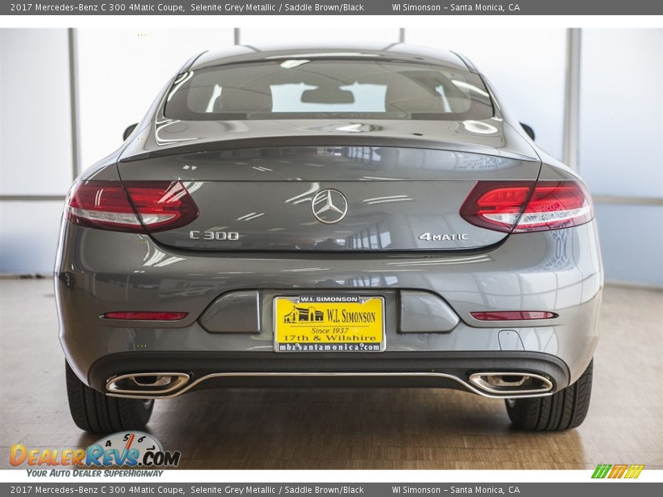 2017 Mercedes-Benz C 300 4Matic Coupe Selenite Grey Metallic / Saddle Brown/Black Photo #4