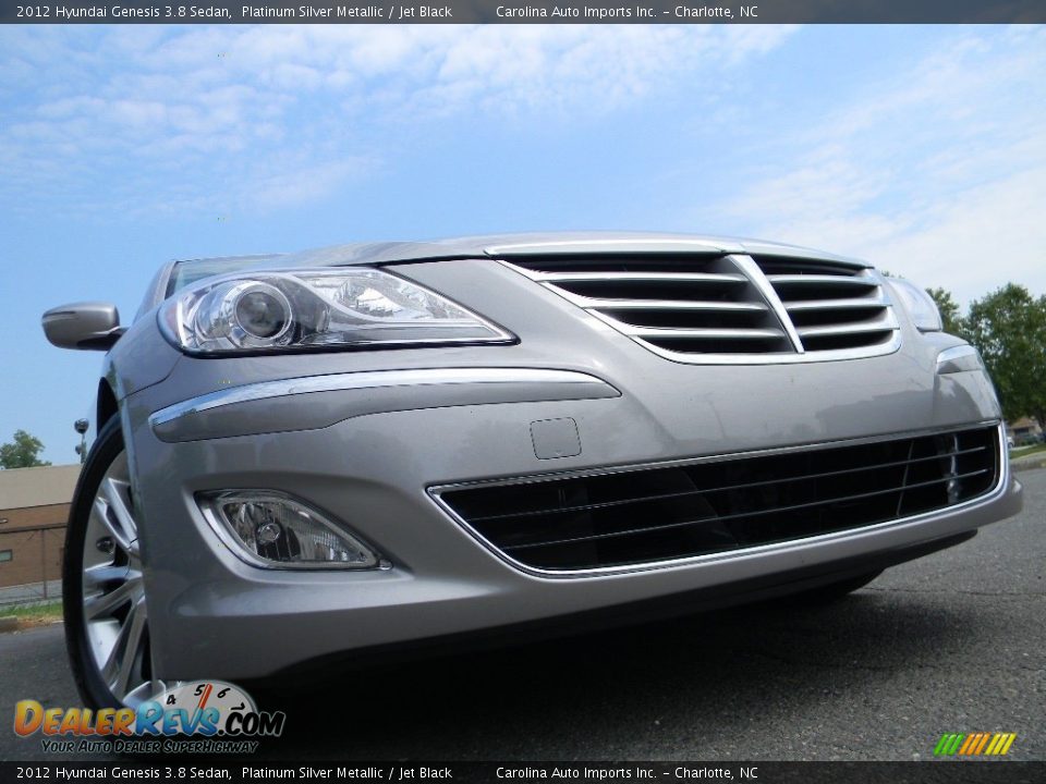 2012 Hyundai Genesis 3.8 Sedan Platinum Silver Metallic / Jet Black Photo #1