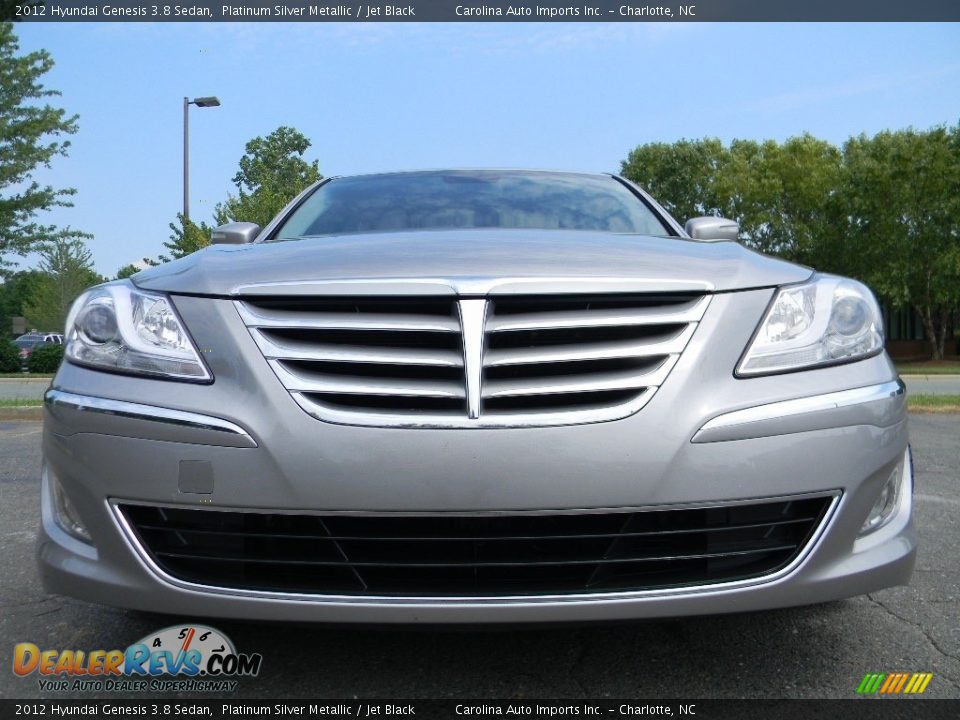 2012 Hyundai Genesis 3.8 Sedan Platinum Silver Metallic / Jet Black Photo #4