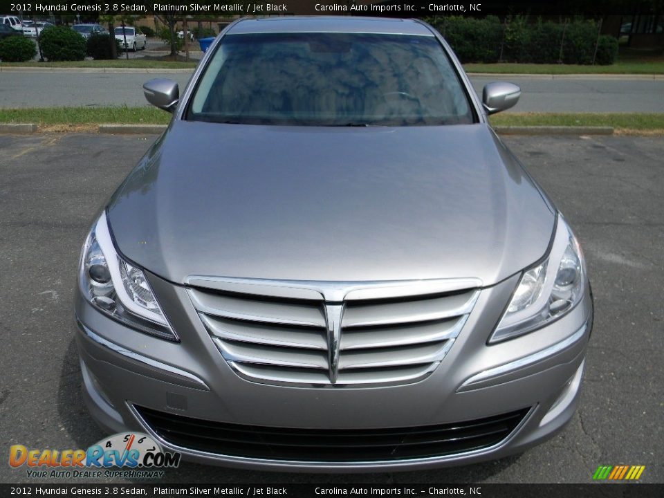 2012 Hyundai Genesis 3.8 Sedan Platinum Silver Metallic / Jet Black Photo #5