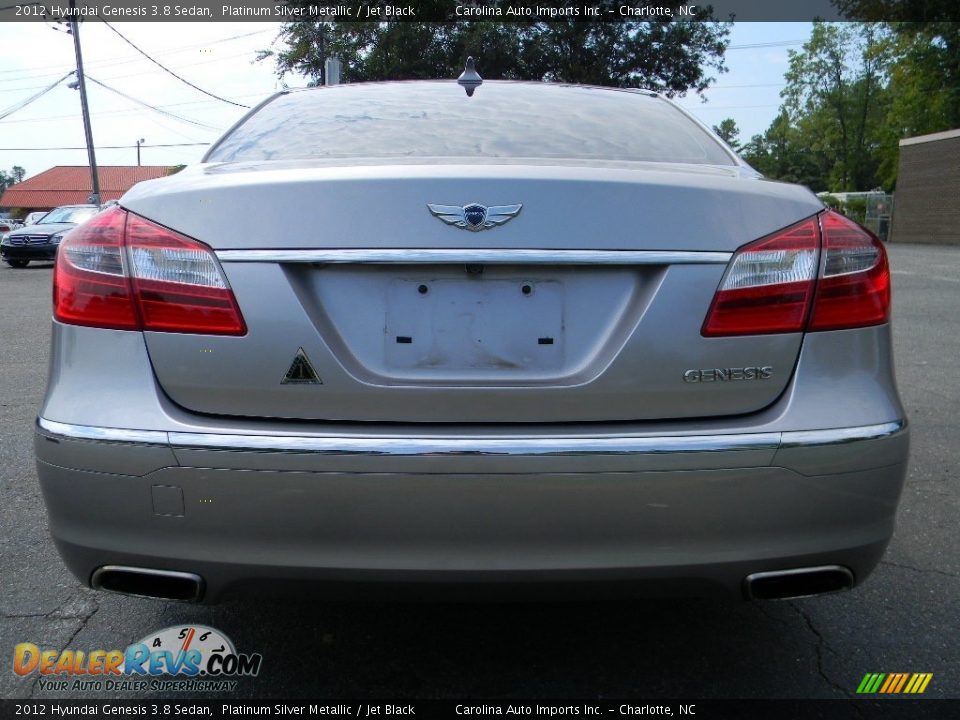2012 Hyundai Genesis 3.8 Sedan Platinum Silver Metallic / Jet Black Photo #8