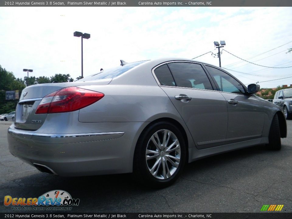 2012 Hyundai Genesis 3.8 Sedan Platinum Silver Metallic / Jet Black Photo #9