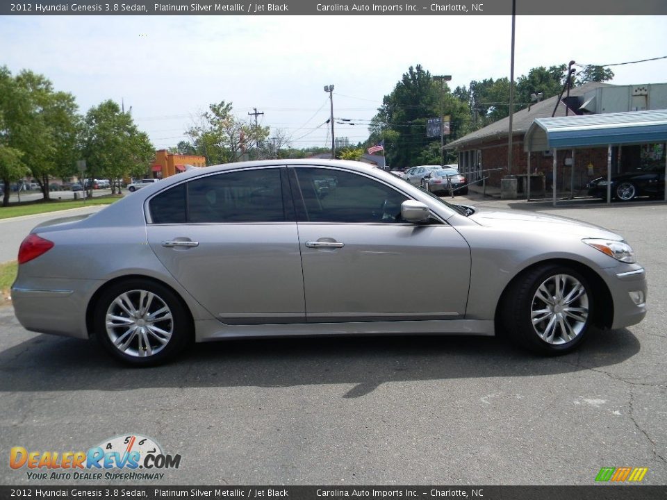 2012 Hyundai Genesis 3.8 Sedan Platinum Silver Metallic / Jet Black Photo #10
