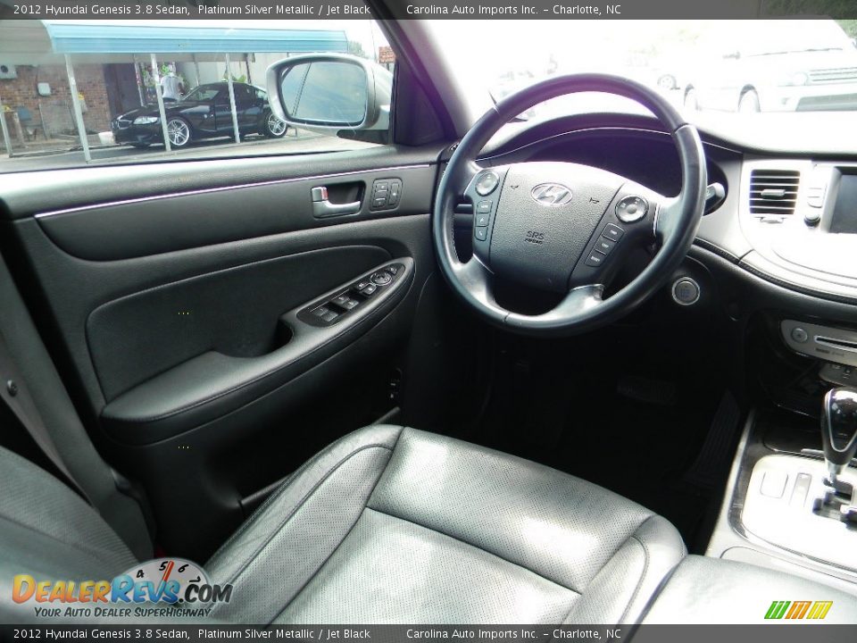 2012 Hyundai Genesis 3.8 Sedan Platinum Silver Metallic / Jet Black Photo #11