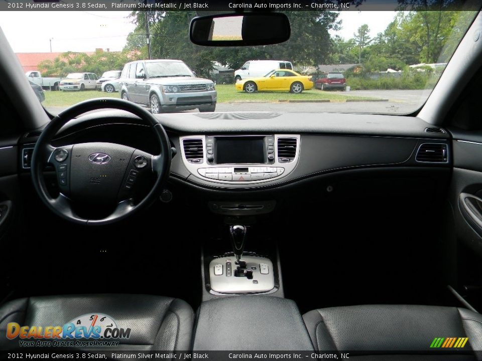 2012 Hyundai Genesis 3.8 Sedan Platinum Silver Metallic / Jet Black Photo #12
