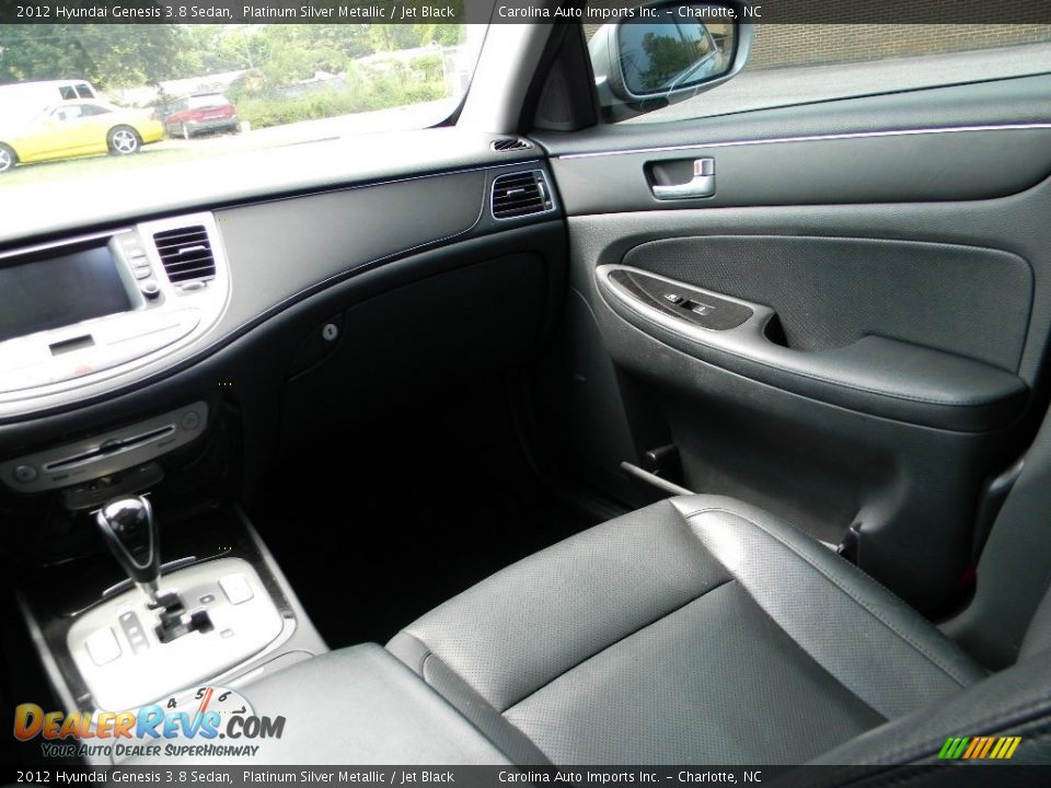 2012 Hyundai Genesis 3.8 Sedan Platinum Silver Metallic / Jet Black Photo #13