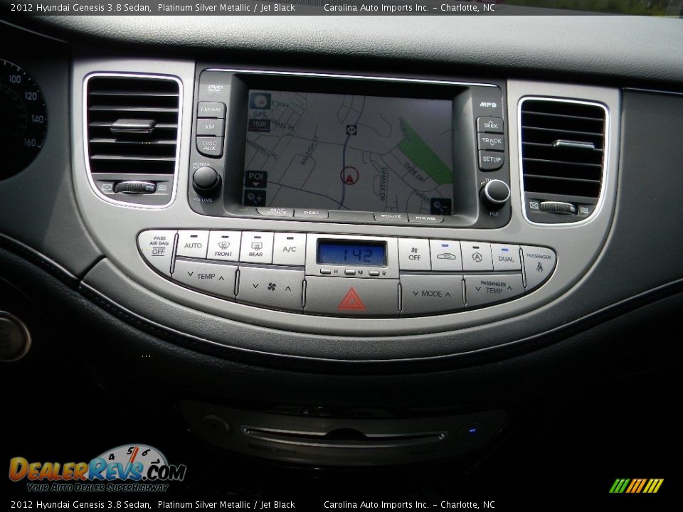 2012 Hyundai Genesis 3.8 Sedan Platinum Silver Metallic / Jet Black Photo #15