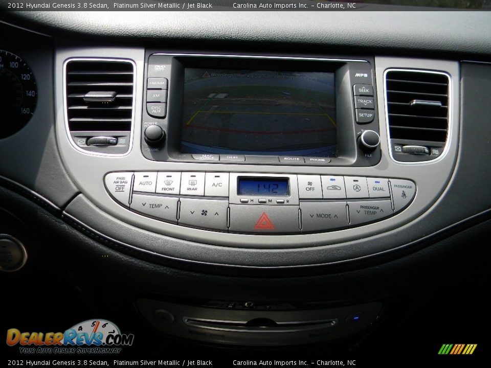 2012 Hyundai Genesis 3.8 Sedan Platinum Silver Metallic / Jet Black Photo #16