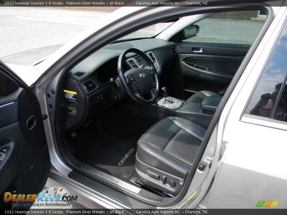 2012 Hyundai Genesis 3.8 Sedan Platinum Silver Metallic / Jet Black Photo #17