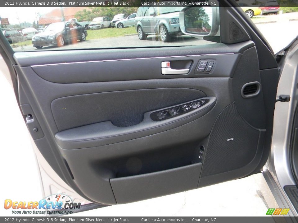 2012 Hyundai Genesis 3.8 Sedan Platinum Silver Metallic / Jet Black Photo #18