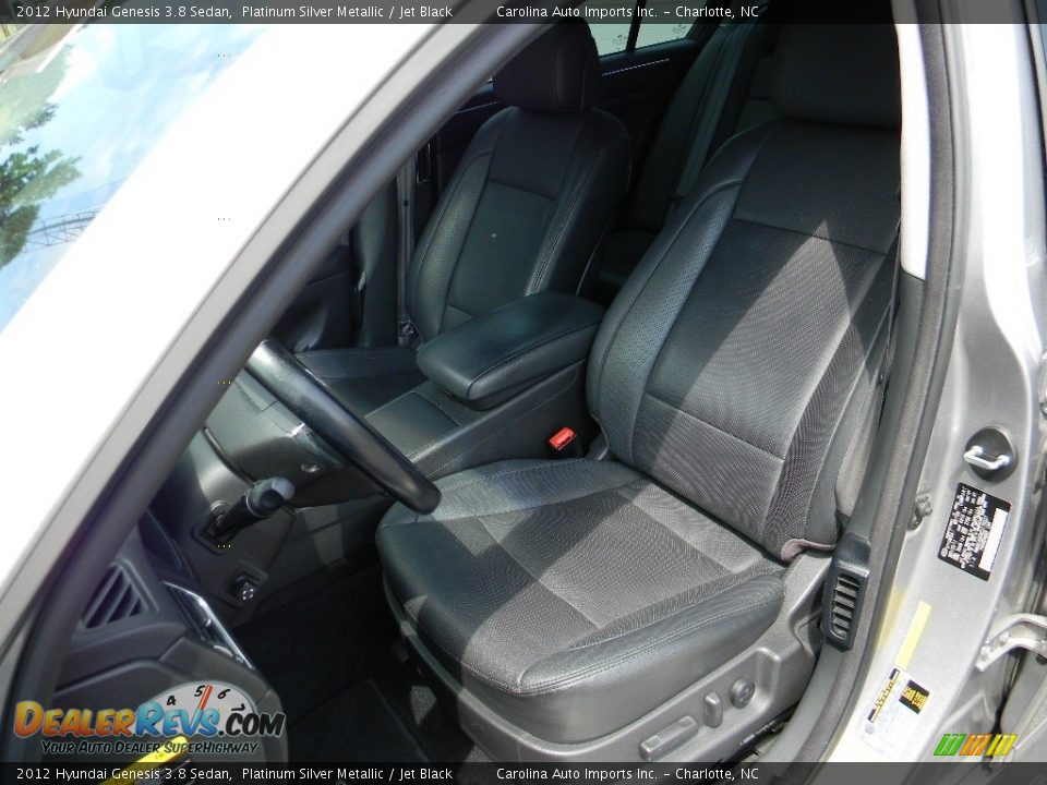 2012 Hyundai Genesis 3.8 Sedan Platinum Silver Metallic / Jet Black Photo #19