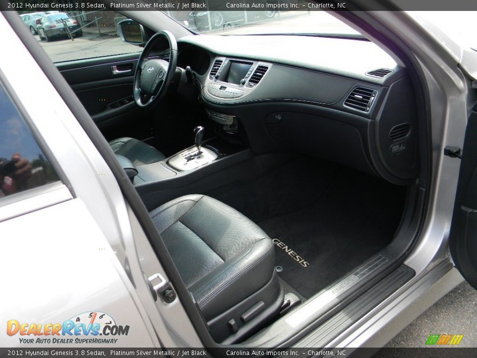 2012 Hyundai Genesis 3.8 Sedan Platinum Silver Metallic / Jet Black Photo #22