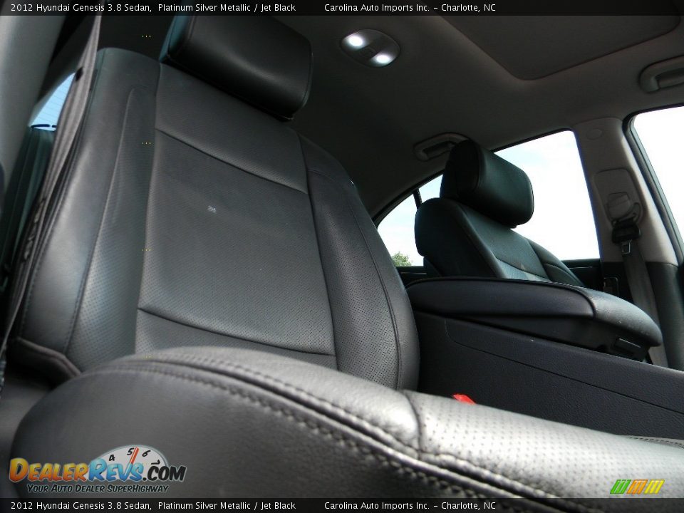 2012 Hyundai Genesis 3.8 Sedan Platinum Silver Metallic / Jet Black Photo #23