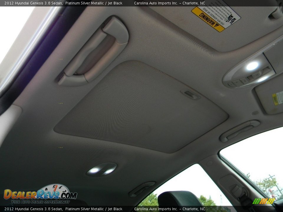 2012 Hyundai Genesis 3.8 Sedan Platinum Silver Metallic / Jet Black Photo #24