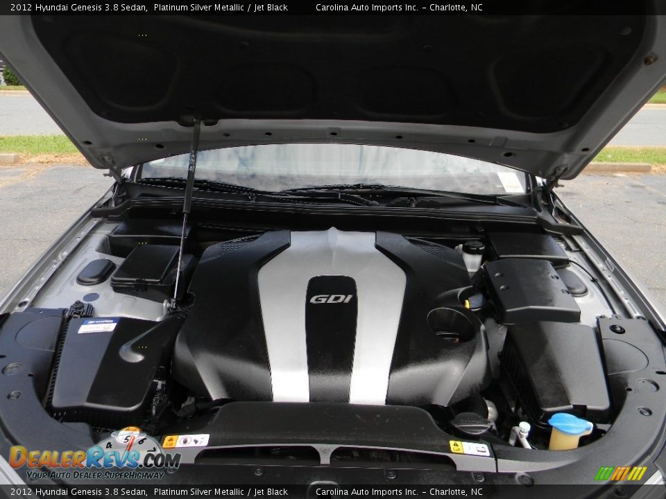 2012 Hyundai Genesis 3.8 Sedan Platinum Silver Metallic / Jet Black Photo #25