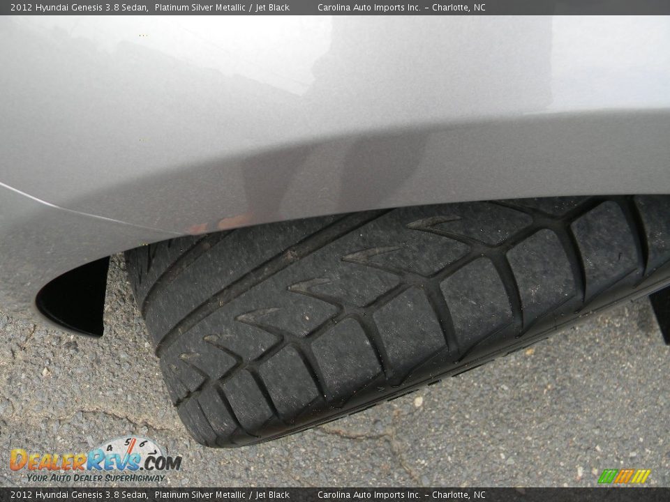 2012 Hyundai Genesis 3.8 Sedan Platinum Silver Metallic / Jet Black Photo #27