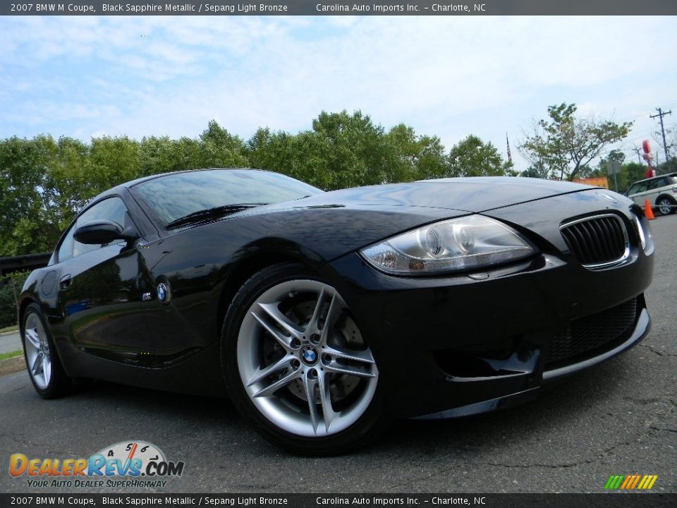 2007 BMW M Coupe Black Sapphire Metallic / Sepang Light Bronze Photo #2