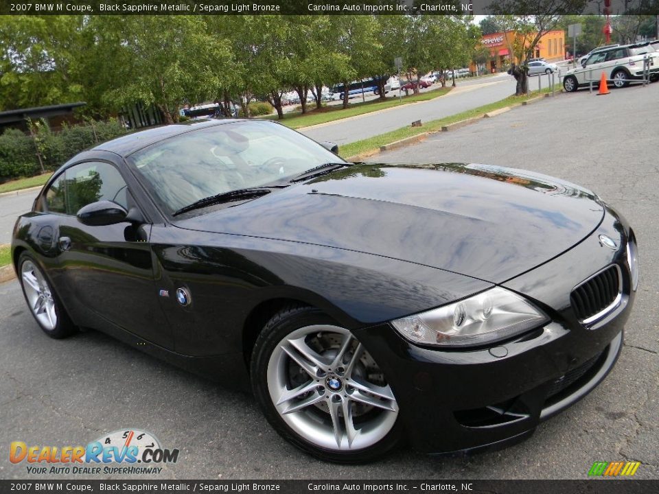 2007 BMW M Coupe Black Sapphire Metallic / Sepang Light Bronze Photo #3