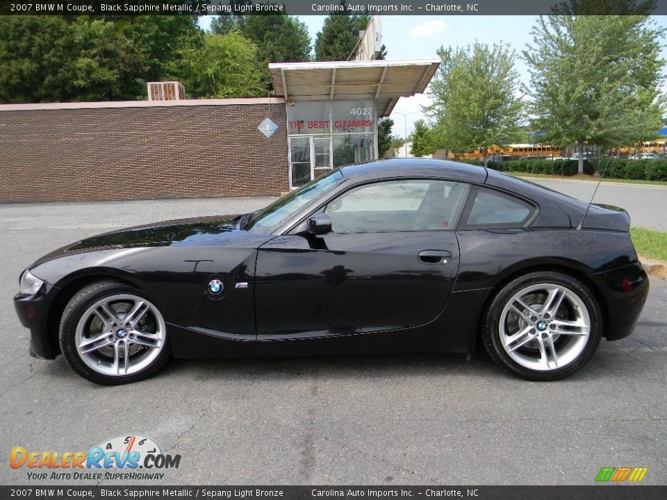 2007 BMW M Coupe Black Sapphire Metallic / Sepang Light Bronze Photo #7