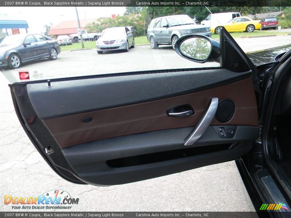2007 BMW M Coupe Black Sapphire Metallic / Sepang Light Bronze Photo #13