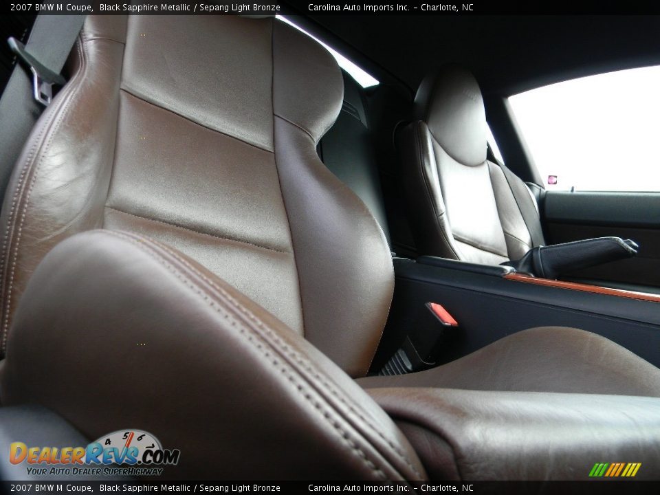 2007 BMW M Coupe Black Sapphire Metallic / Sepang Light Bronze Photo #20