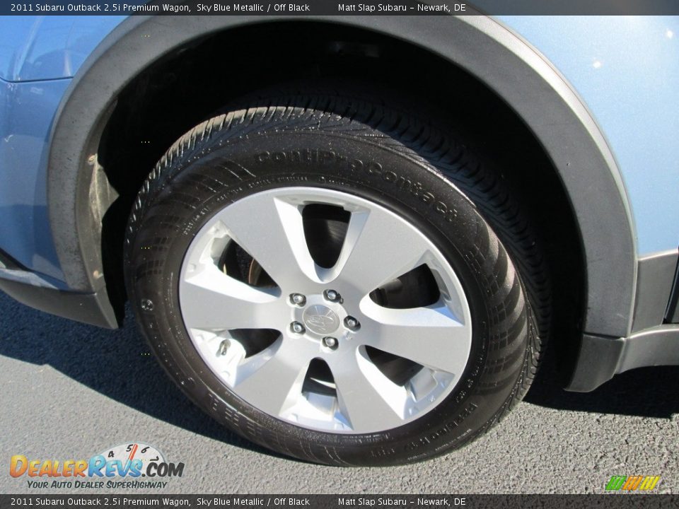 2011 Subaru Outback 2.5i Premium Wagon Sky Blue Metallic / Off Black Photo #21