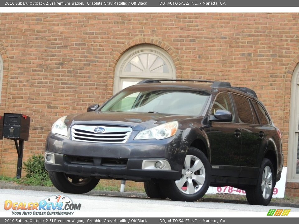 2010 Subaru Outback 2.5i Premium Wagon Graphite Gray Metallic / Off Black Photo #1