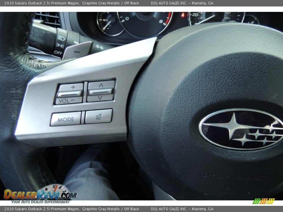2010 Subaru Outback 2.5i Premium Wagon Graphite Gray Metallic / Off Black Photo #11