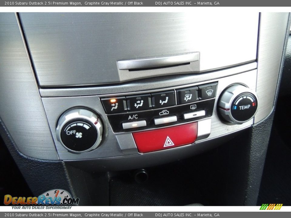 2010 Subaru Outback 2.5i Premium Wagon Graphite Gray Metallic / Off Black Photo #19