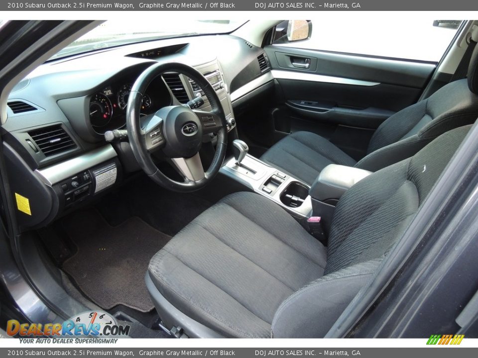 2010 Subaru Outback 2.5i Premium Wagon Graphite Gray Metallic / Off Black Photo #23