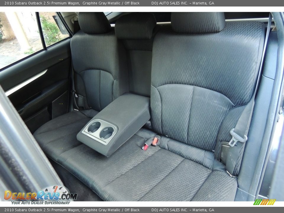 2010 Subaru Outback 2.5i Premium Wagon Graphite Gray Metallic / Off Black Photo #24