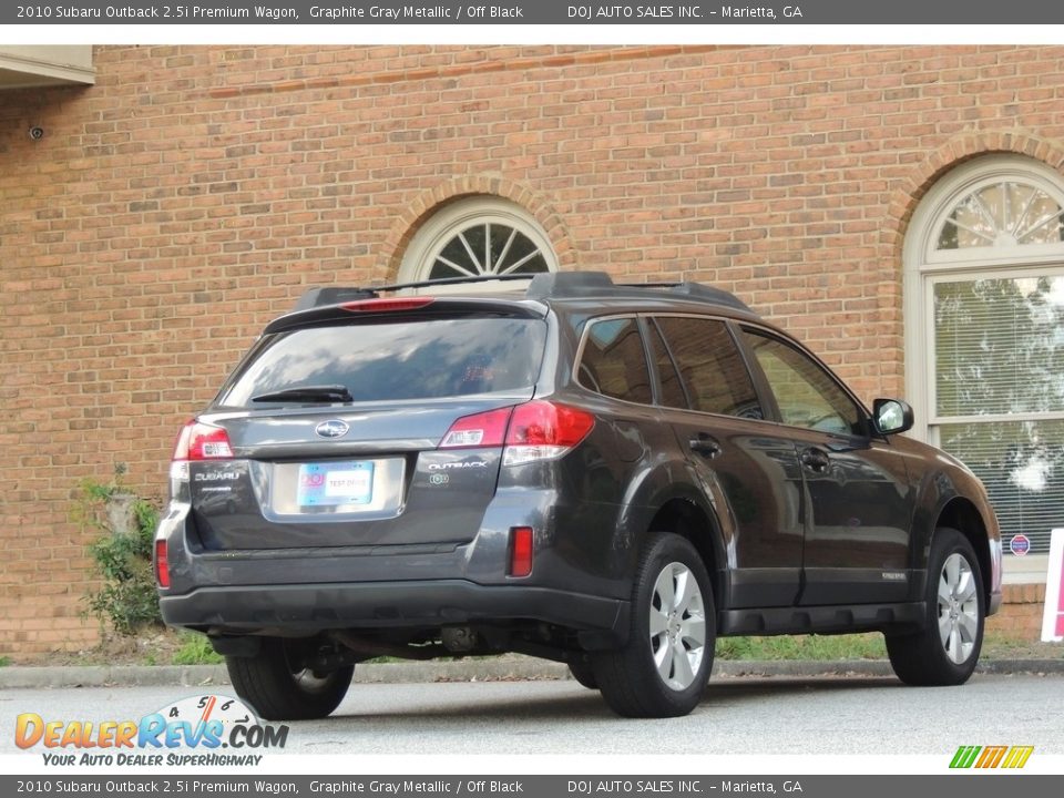 2010 Subaru Outback 2.5i Premium Wagon Graphite Gray Metallic / Off Black Photo #28