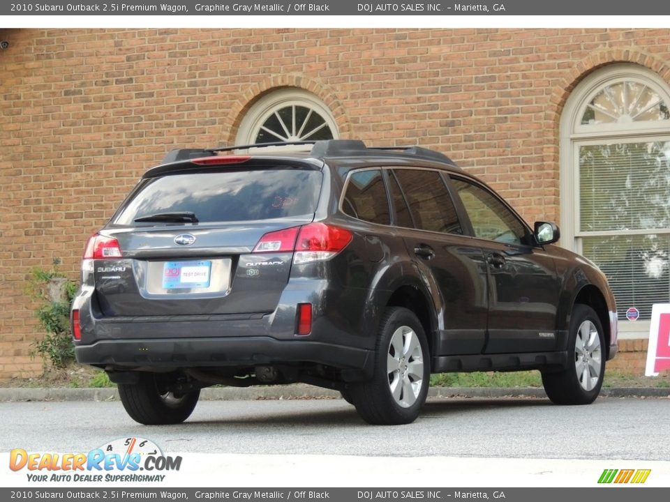 2010 Subaru Outback 2.5i Premium Wagon Graphite Gray Metallic / Off Black Photo #29